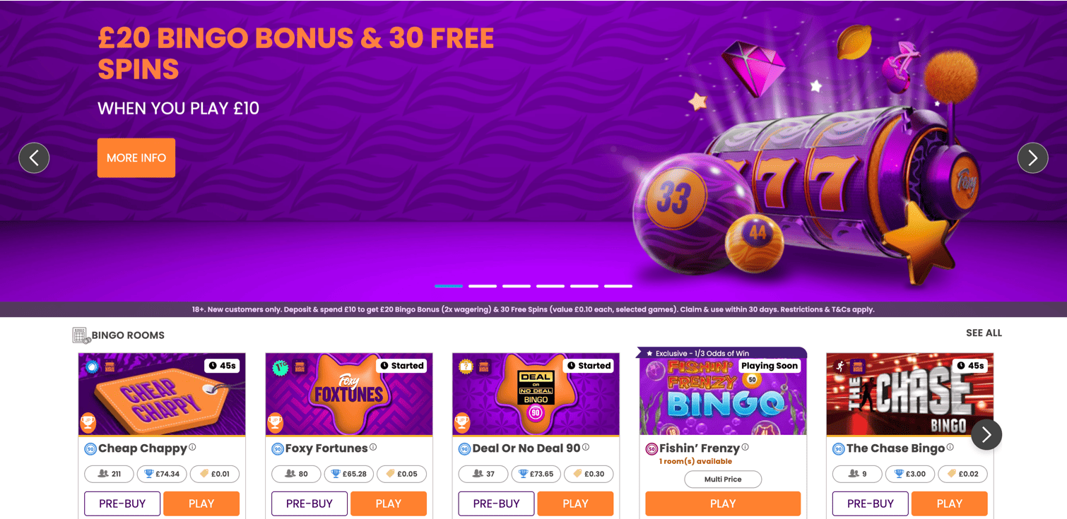 Foxy Bingo login Foxy Bingo login